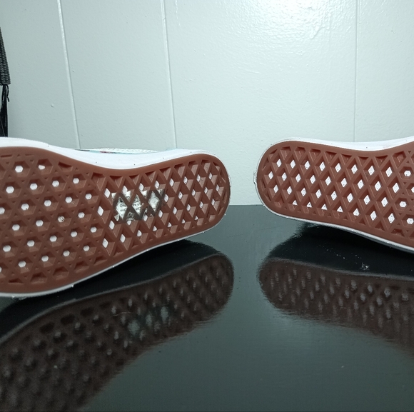 Size 12 Kids Vans Old Skool ComfyCush Floral Aquatic Blue Skate Shoes - Picture 2 of 4